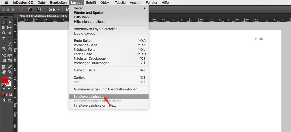 Wie Sie Ein Automatisches Inhaltsverzeichnis Mit Adobe Indesign Erstellen Blog Brunner Medien Ag