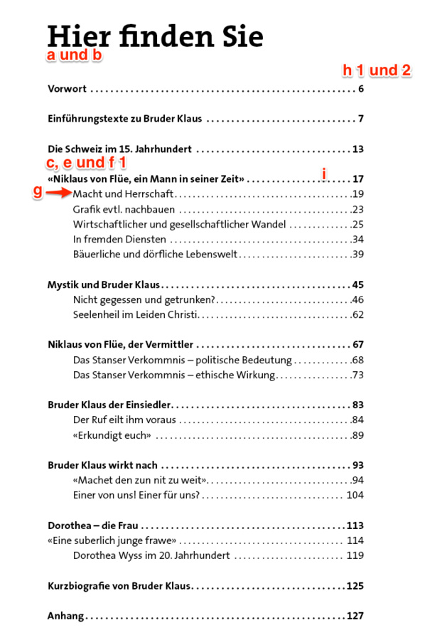  Beispiel einer möglichen Formatierung.