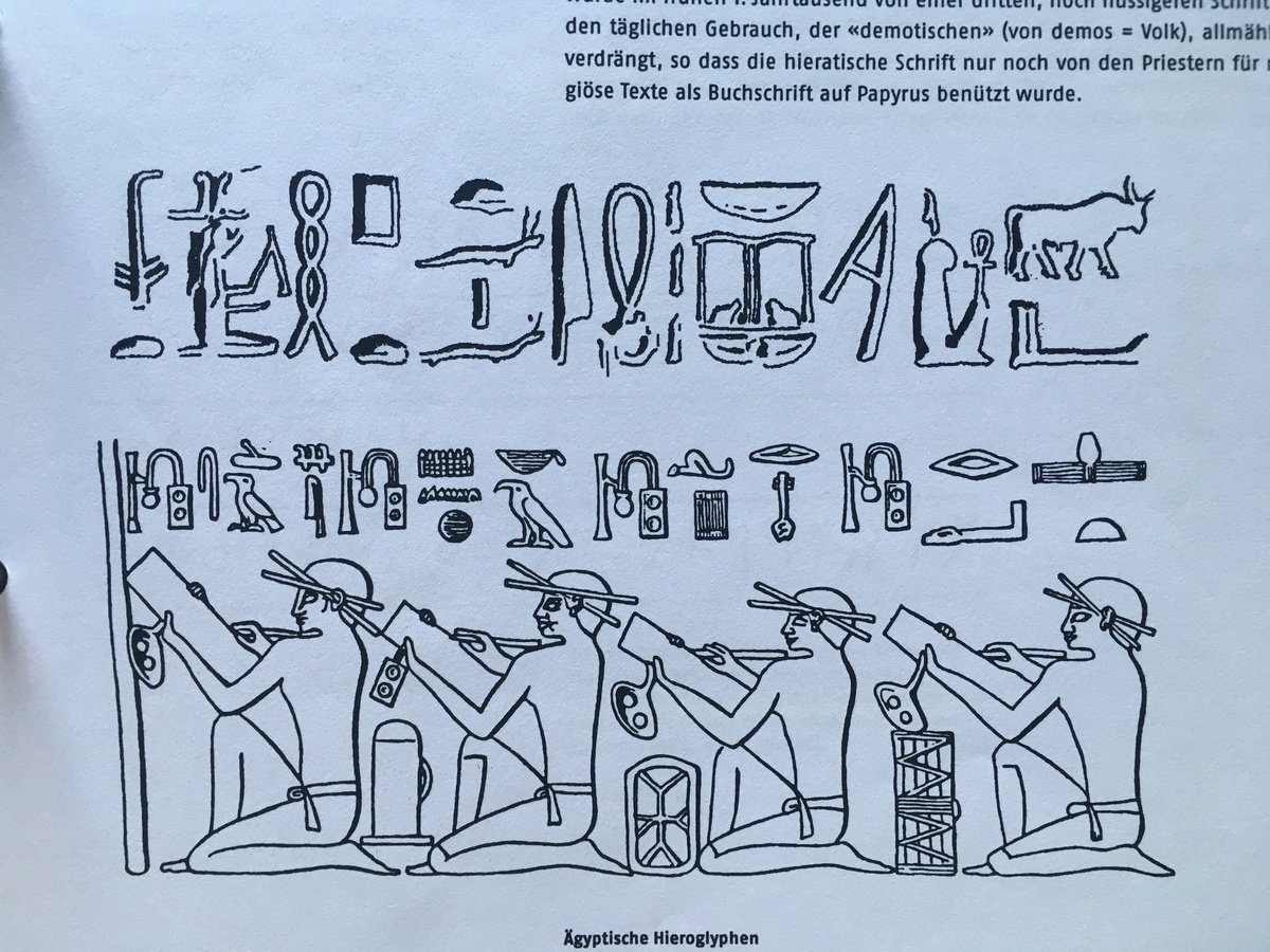 Ägyptische Hieroglyphen gelten als Vorfahren unseres heutigen lateinischen Alphabets