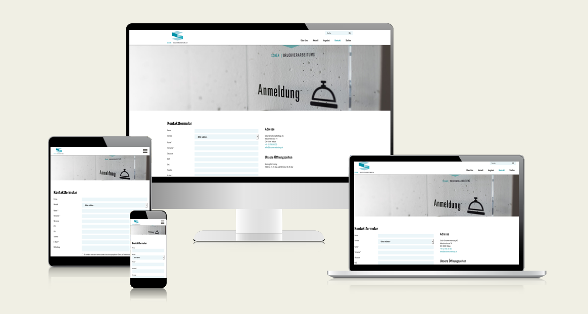 Website von Schär Druckverarbeitung AG | Brunner Medien AG Website von Schär Druckverarbeitung AG | Brunner Medien AG